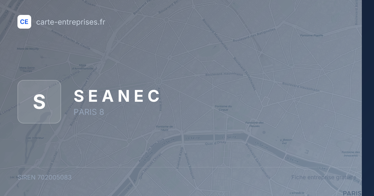 S E A N E C — 702005083 — fiche entreprise