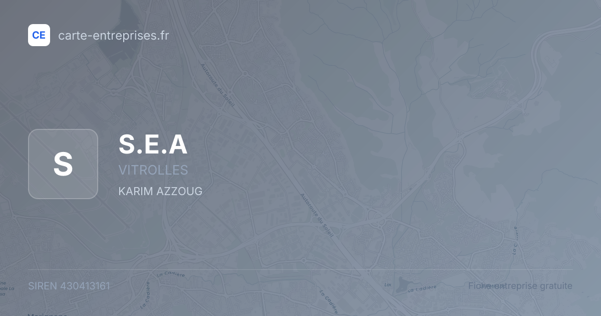 S.E.A — 430413161 — fiche entreprise