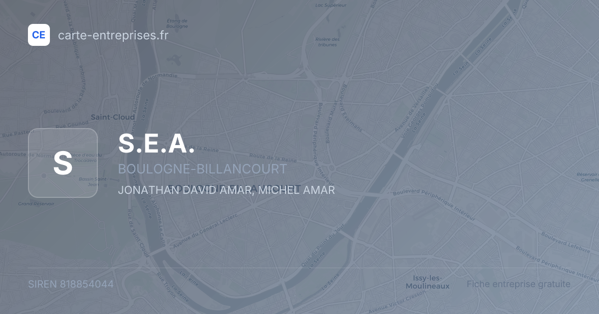 S.E.A. — 818854044 — fiche entreprise