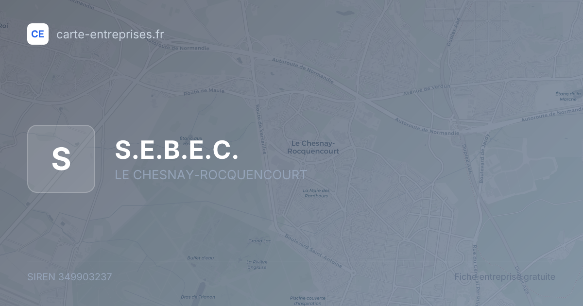 S.E.B.E.C. — 349903237 — fiche entreprise