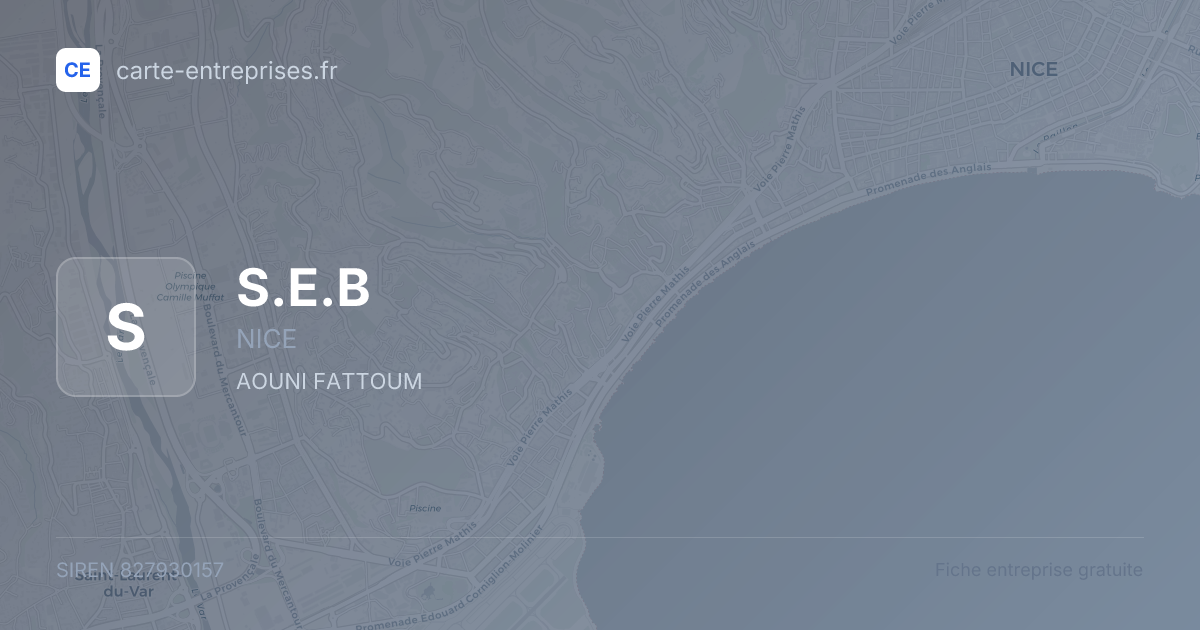 S.E.B — 827930157 — fiche entreprise