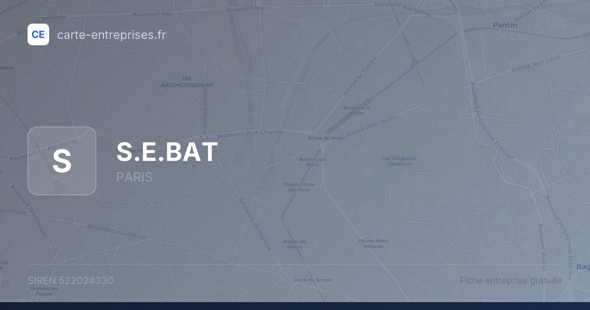S.E.BAT — 522024330 — fiche entreprise