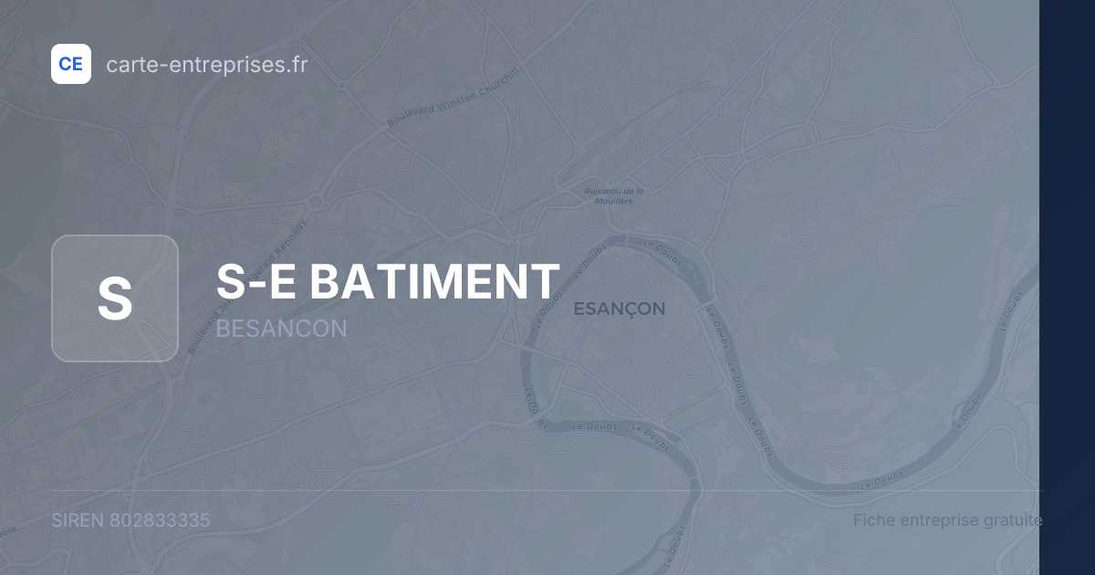 S-E BATIMENT — 802833335 — fiche entreprise