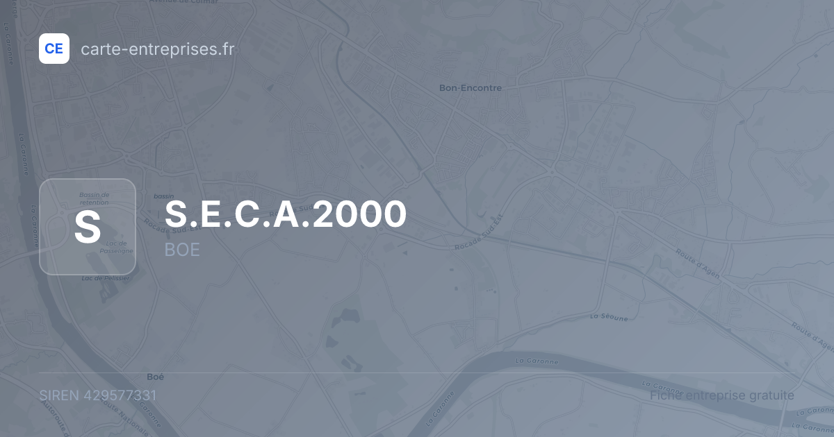 S.E.C.A.2000 — 429577331 — fiche entreprise