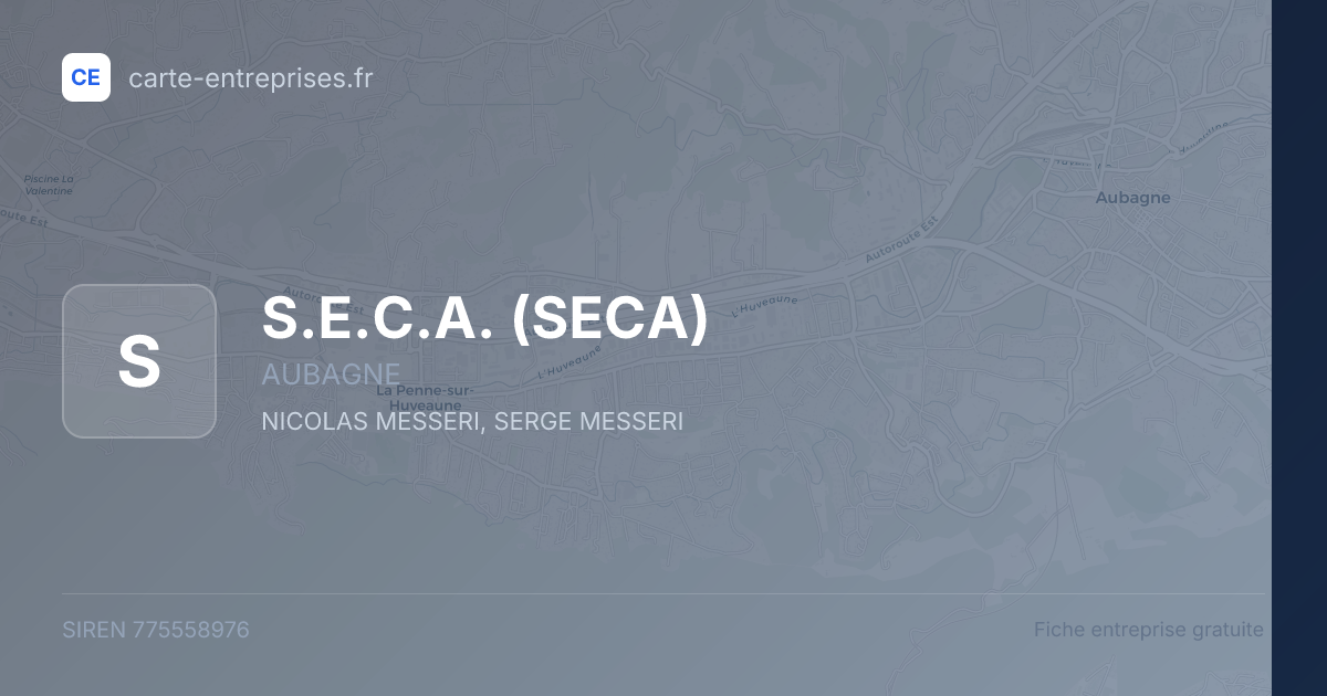 S.E.C.A. (SECA) — 775558976 — fiche entreprise
