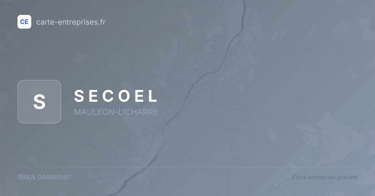S E C O E L — 046680187 — fiche entreprise