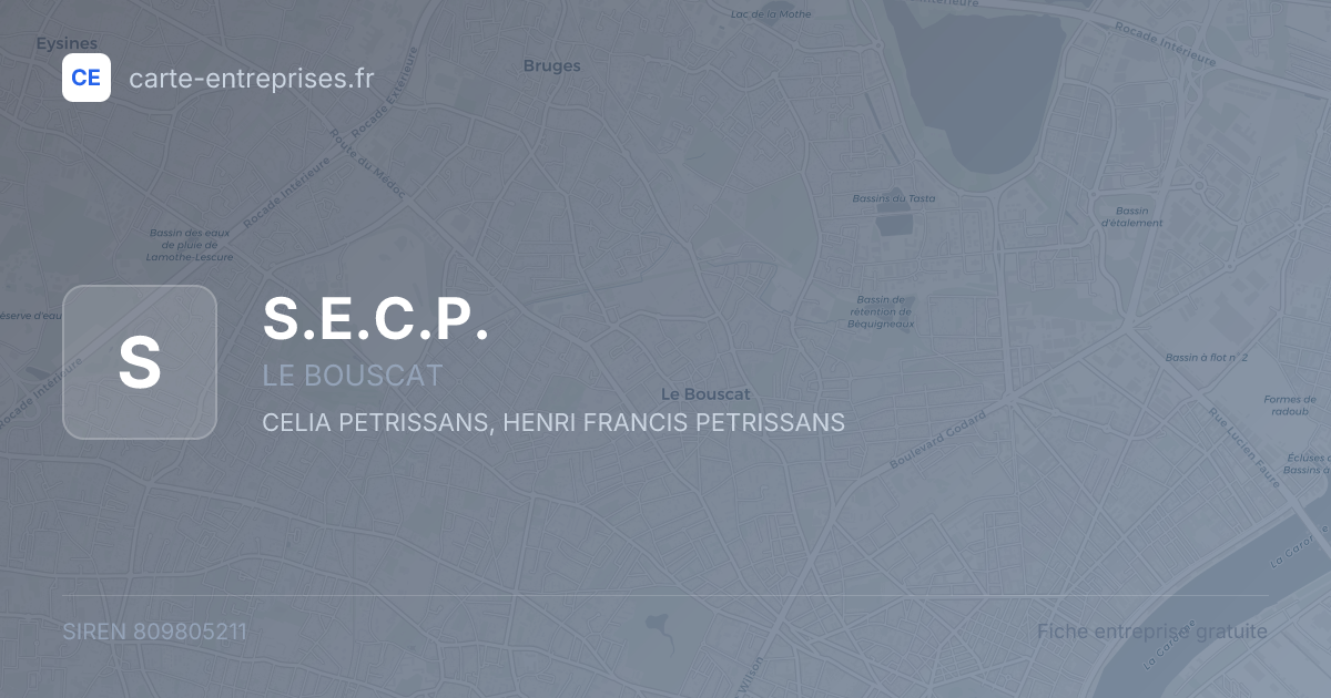 S.E.C.P. — 809805211 — fiche entreprise