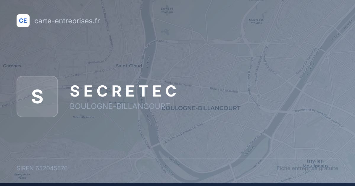 S E C R E T E C — 652045576 — fiche entreprise