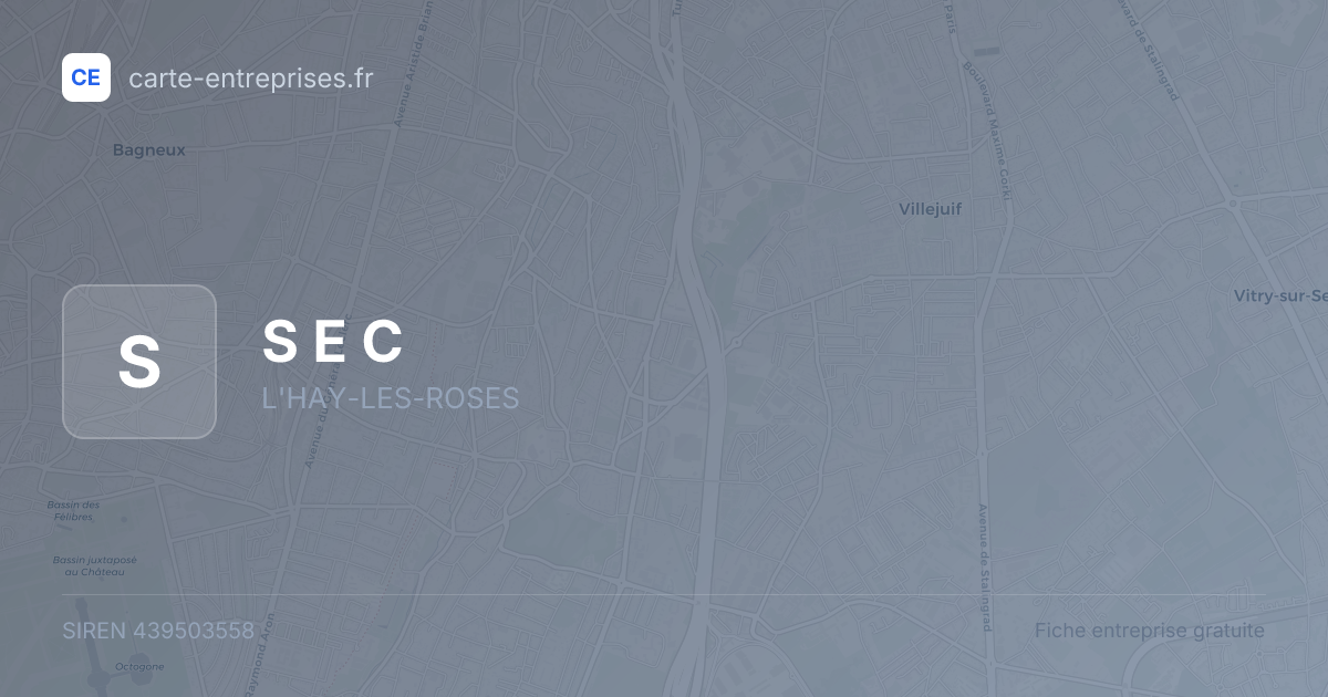 S E C — 439503558 — fiche entreprise