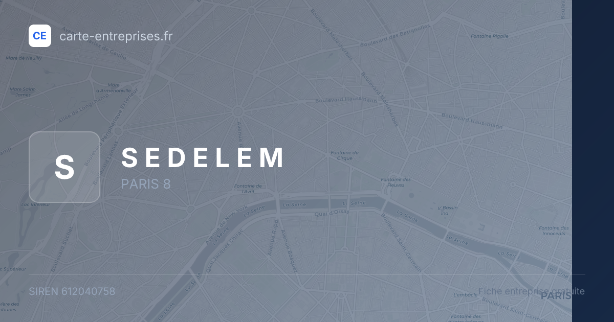 S E D E L E M — 612040758 — fiche entreprise
