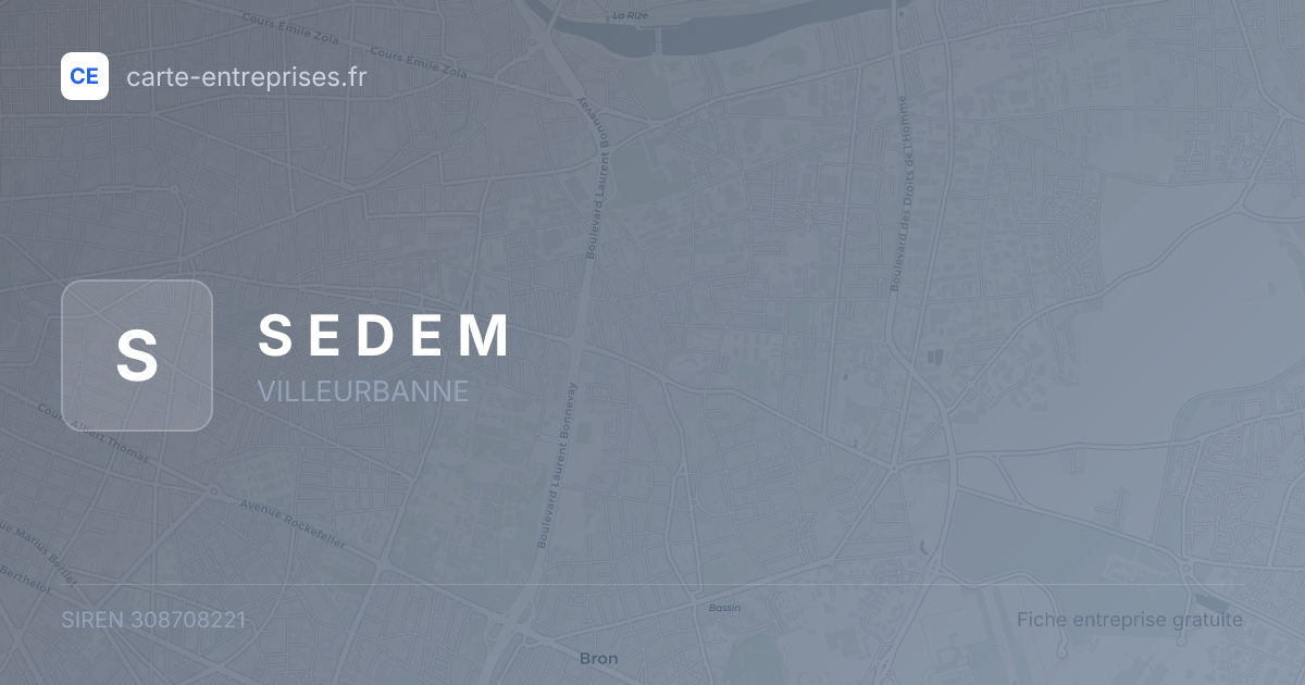 S E D E M — 308708221 — fiche entreprise