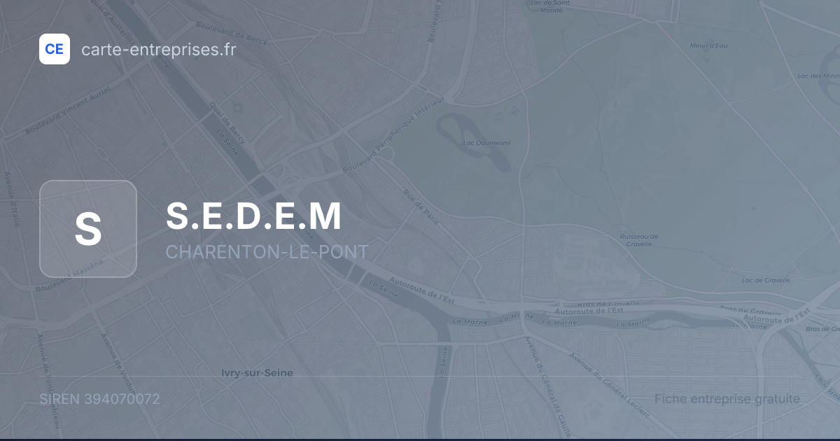 S.E.D.E.M — 394070072 — fiche entreprise