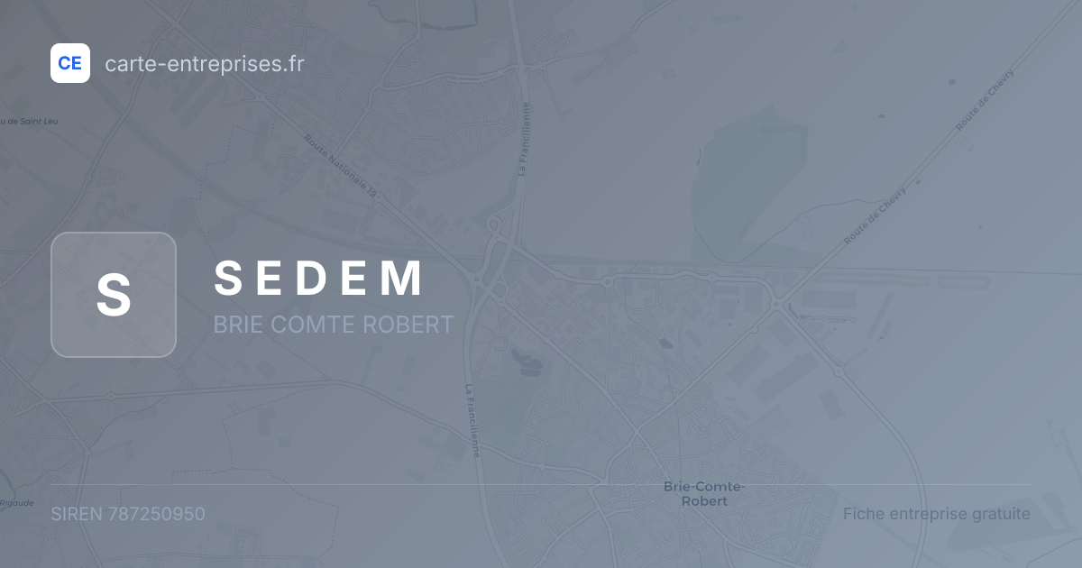 S E D E M — 787250950 — fiche entreprise