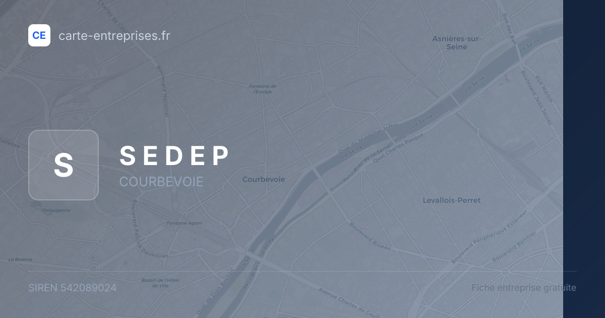 S E D E P — 542089024 — fiche entreprise