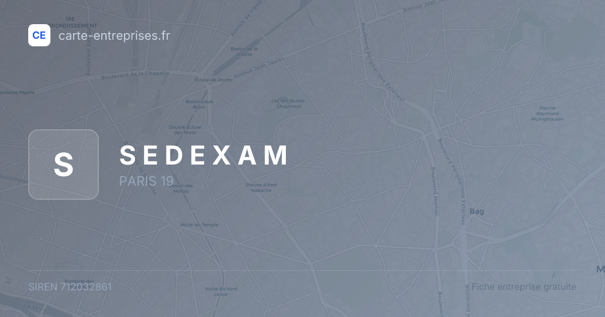 S E D E X A M — 712032861 — fiche entreprise