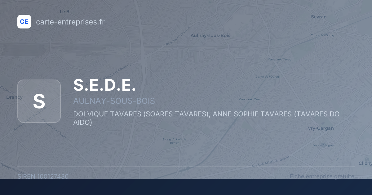 S.E.D.E. — 100127430 — fiche entreprise