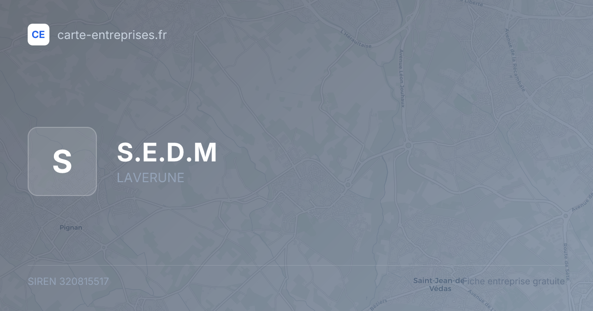 S.E.D.M — 320815517 — fiche entreprise