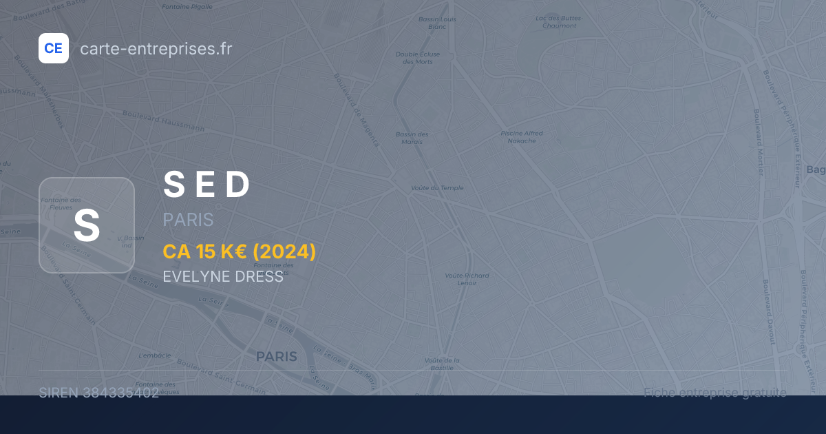 S E D — 384335402 — fiche entreprise