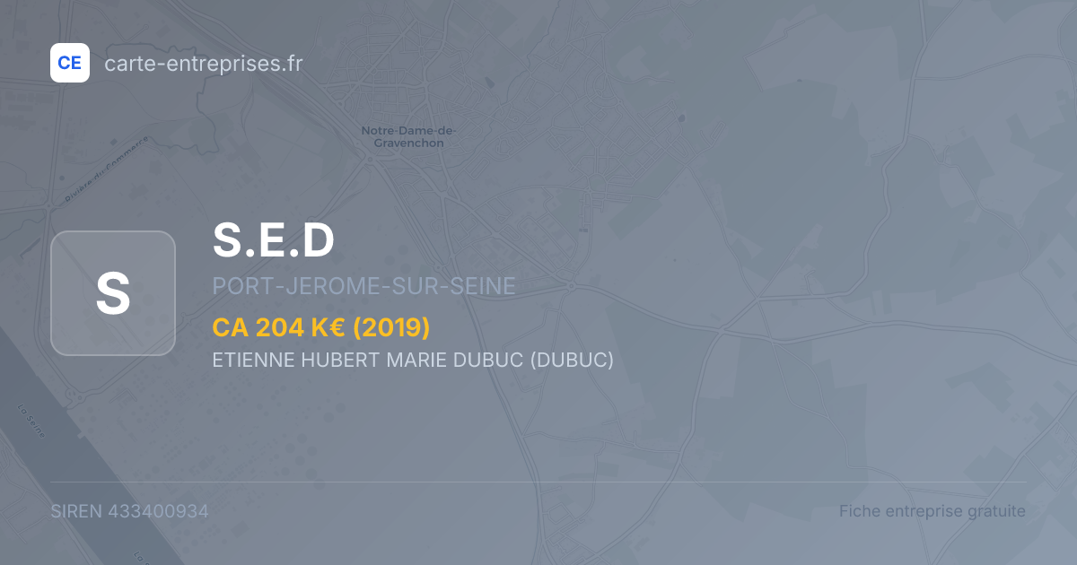 S.E.D — 433400934 — fiche entreprise