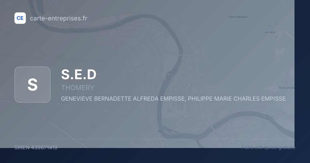 S.E.D — 439871419 — fiche entreprise