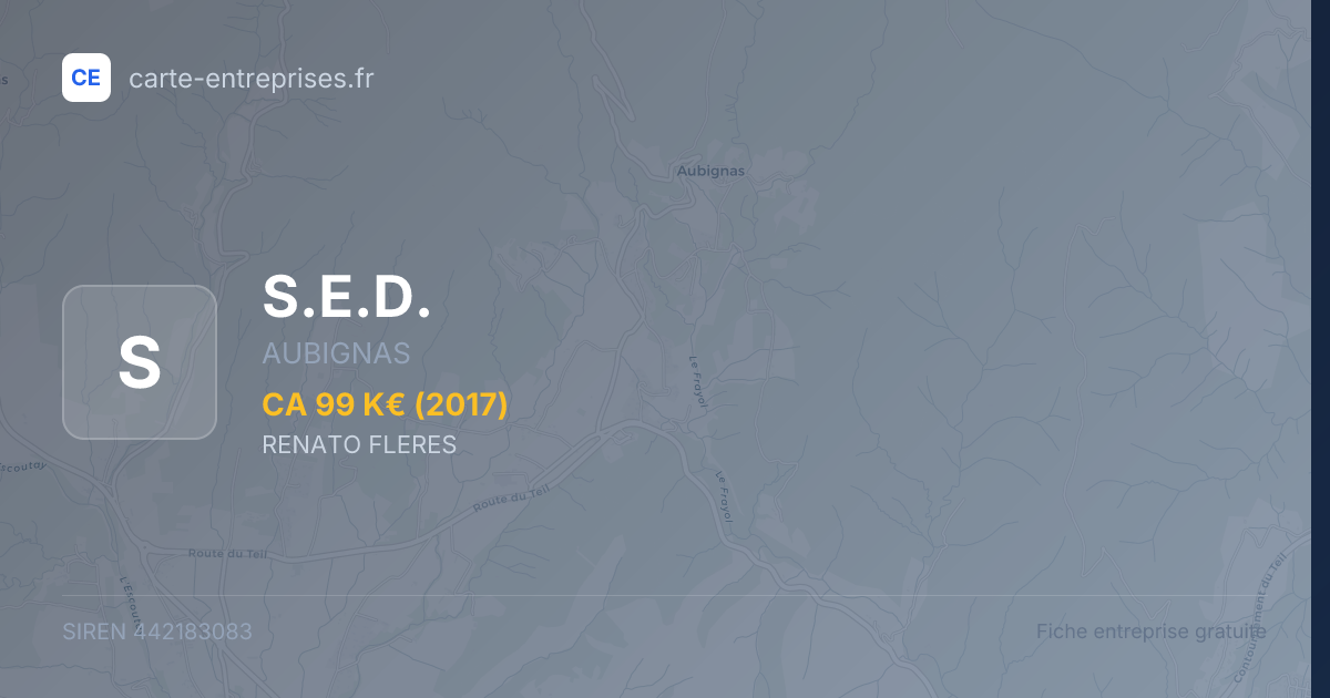 S.E.D. — 442183083 — fiche entreprise