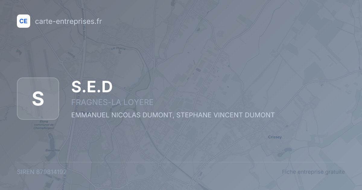 S.E.D — 879814192 — fiche entreprise