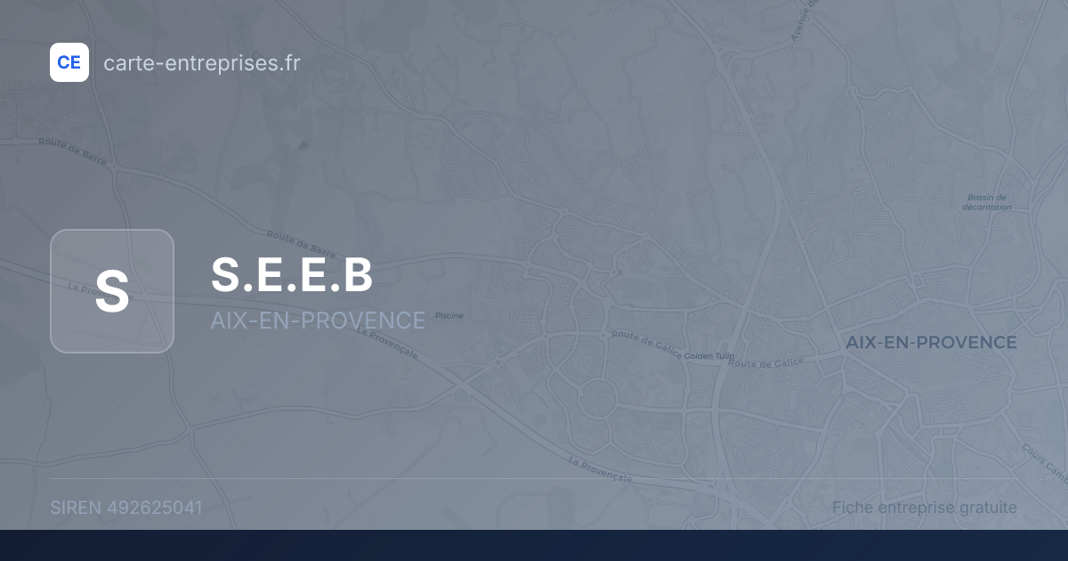S.E.E.B — 492625041 — fiche entreprise