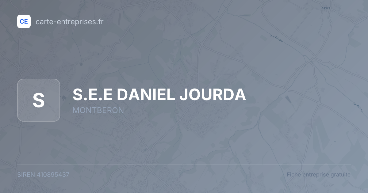 S.E.E DANIEL JOURDA — 410895437 — fiche entreprise