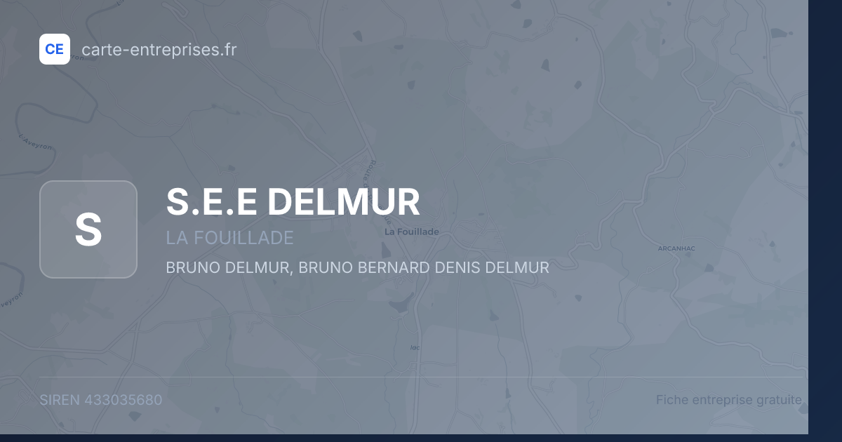 S.E.E DELMUR — 433035680 — fiche entreprise
