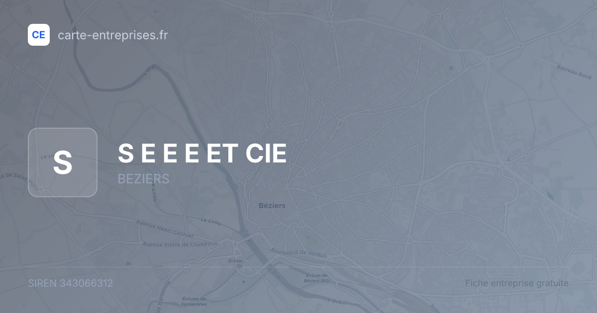 S E E E ET CIE — 343066312 — fiche entreprise