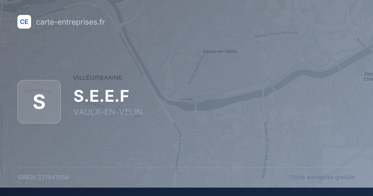 S.E.E.F — 331941856 — fiche entreprise