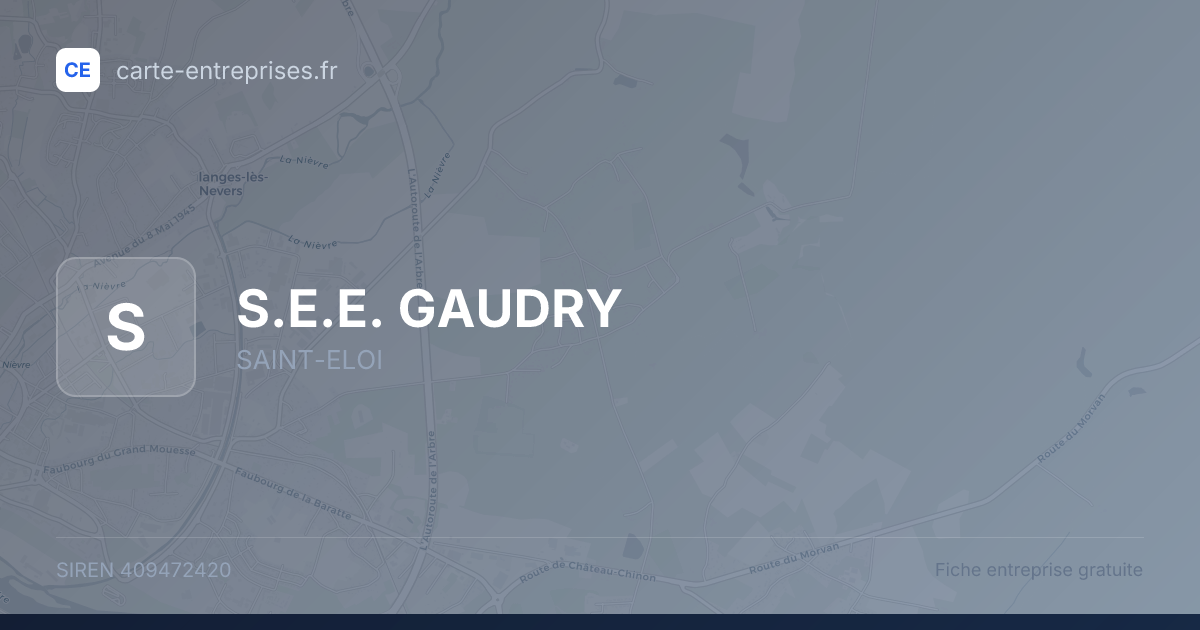 S.E.E. GAUDRY — 409472420 — fiche entreprise