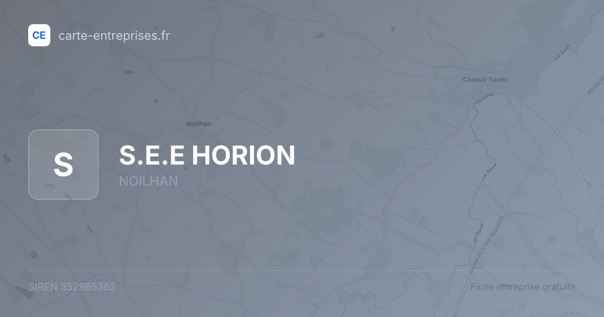 S.E.E HORION — 352965362 — fiche entreprise