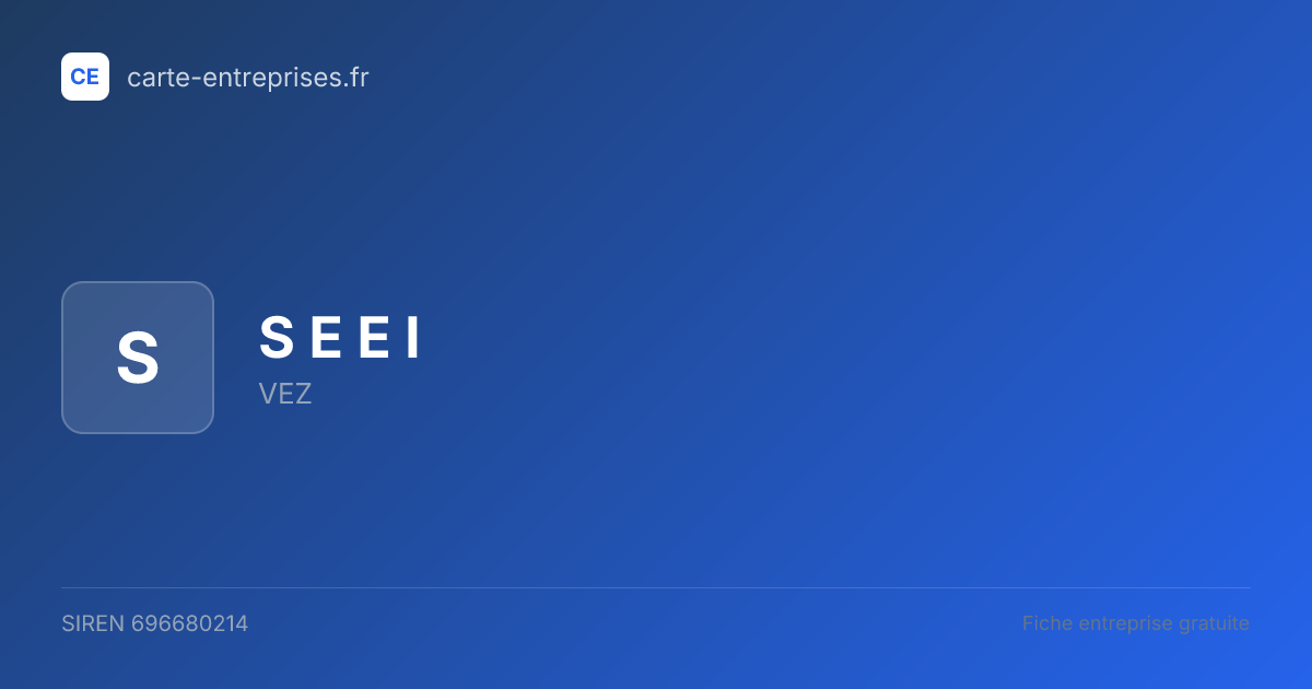 S E E I — 696680214 — fiche entreprise