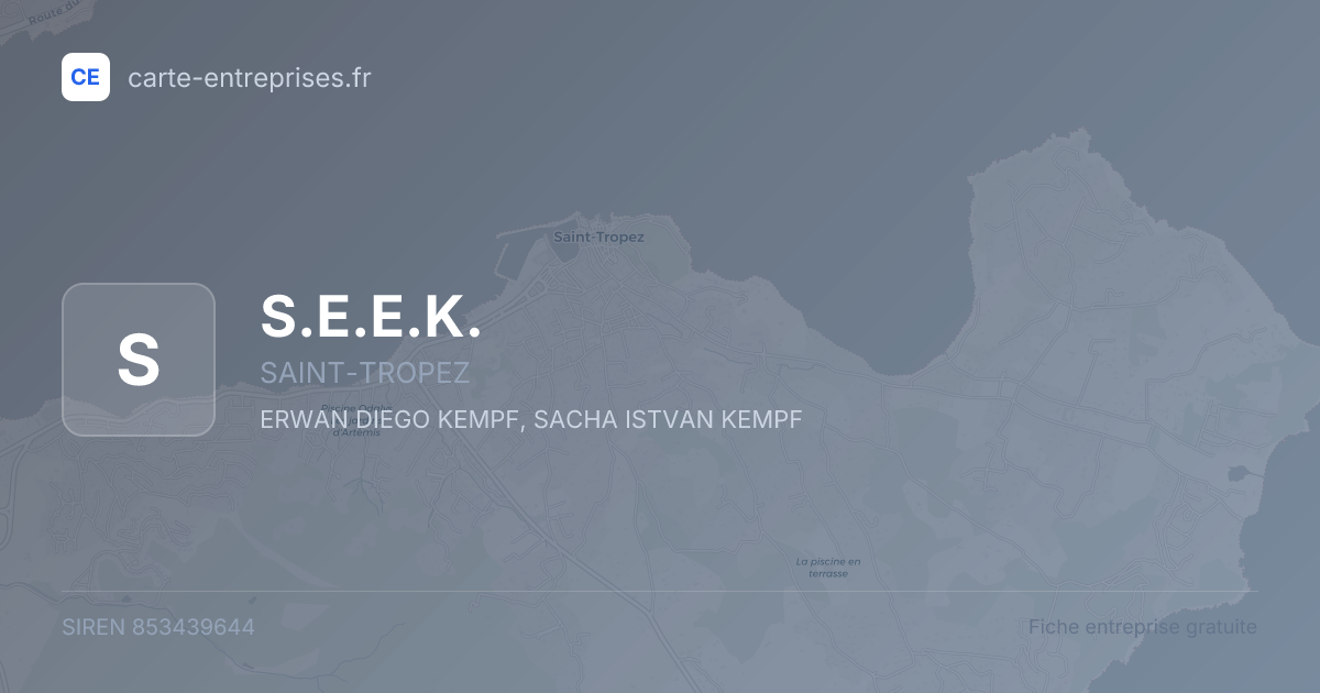 S.E.E.K. — 853439644 — fiche entreprise
