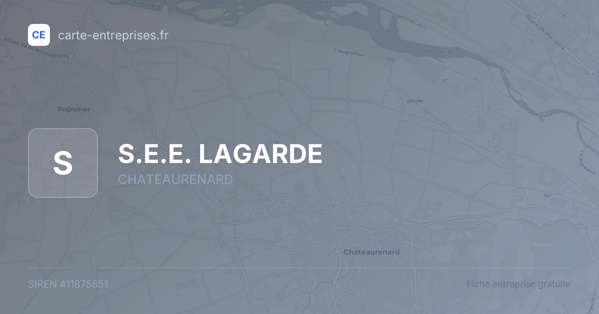 S.E.E. LAGARDE — 411875651 — fiche entreprise