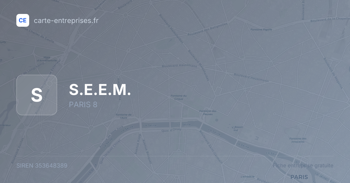 S.E.E.M. — 353648389 — fiche entreprise