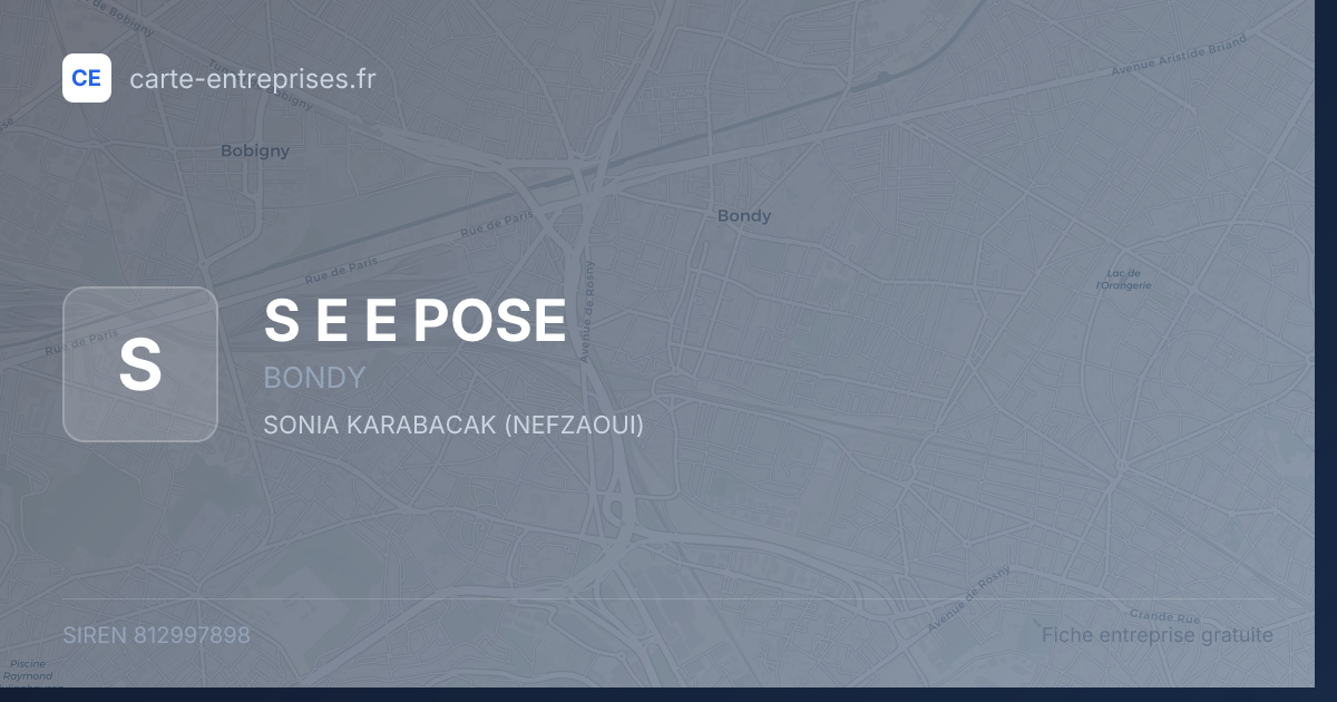 S E E POSE — 812997898 — fiche entreprise