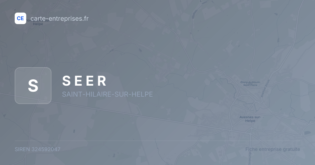 S E E R — 324592047 — fiche entreprise