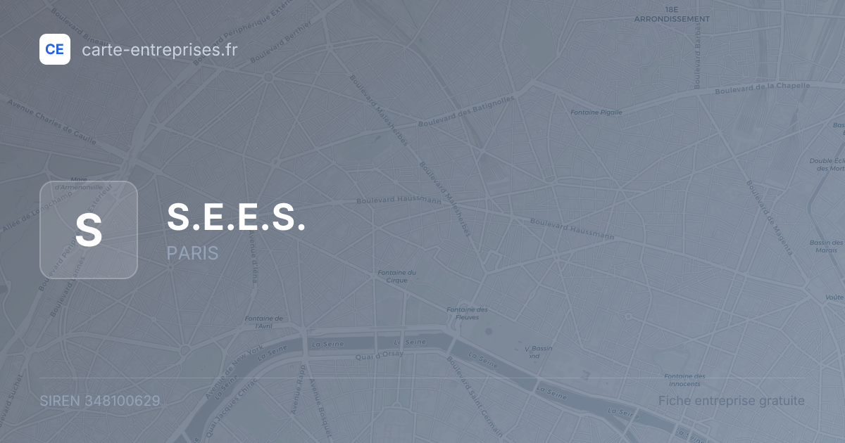 S.E.E.S. — 348100629 — fiche entreprise