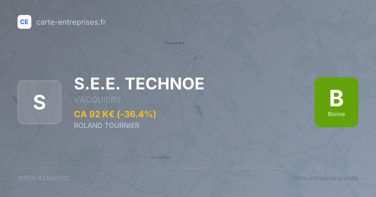 S.E.E. TECHNOE — 424407112 — fiche entreprise