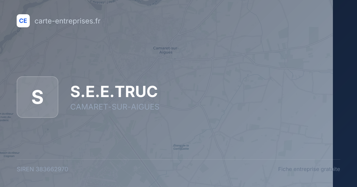 S.E.E.TRUC — 383662970 — fiche entreprise