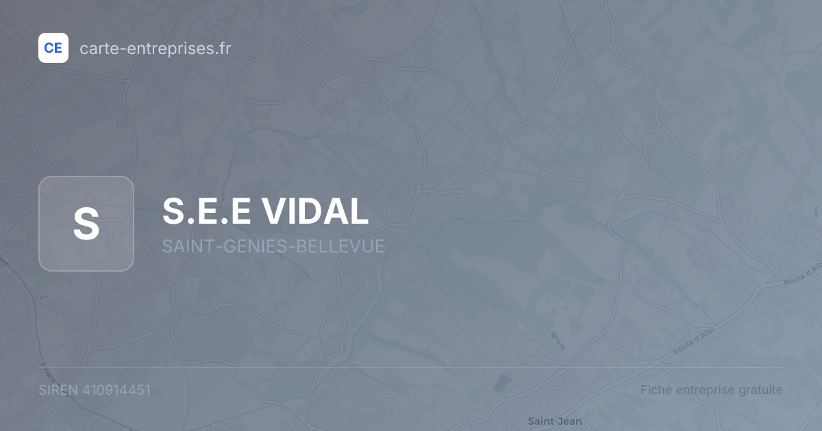 S.E.E VIDAL — 410914451 — fiche entreprise