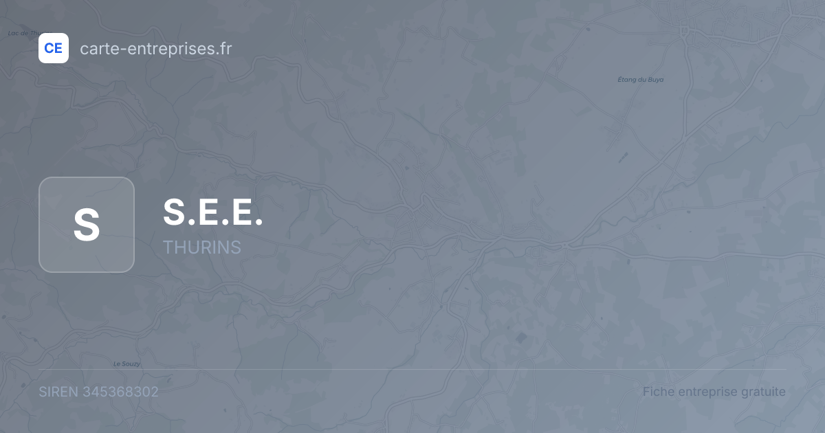 S.E.E. — 345368302 — fiche entreprise