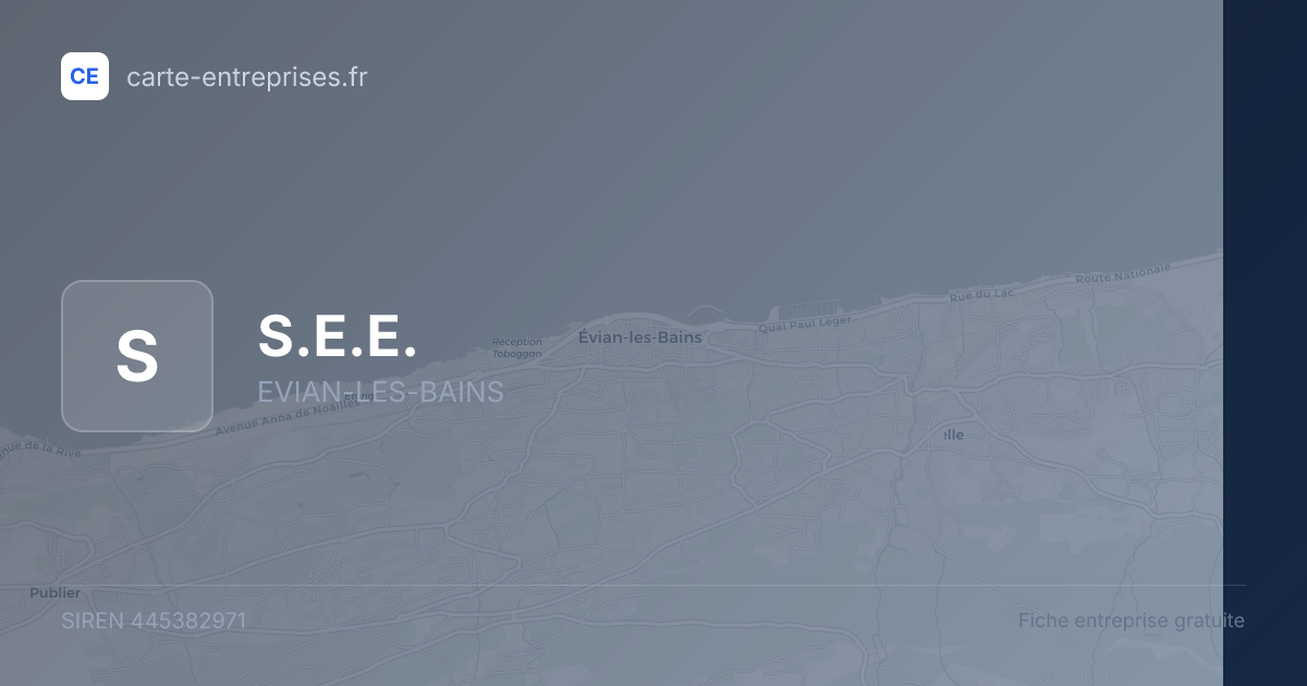 S.E.E. — 445382971 — fiche entreprise