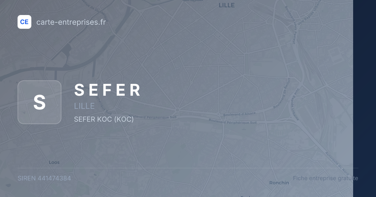 S E F E R — 441474384 — fiche entreprise