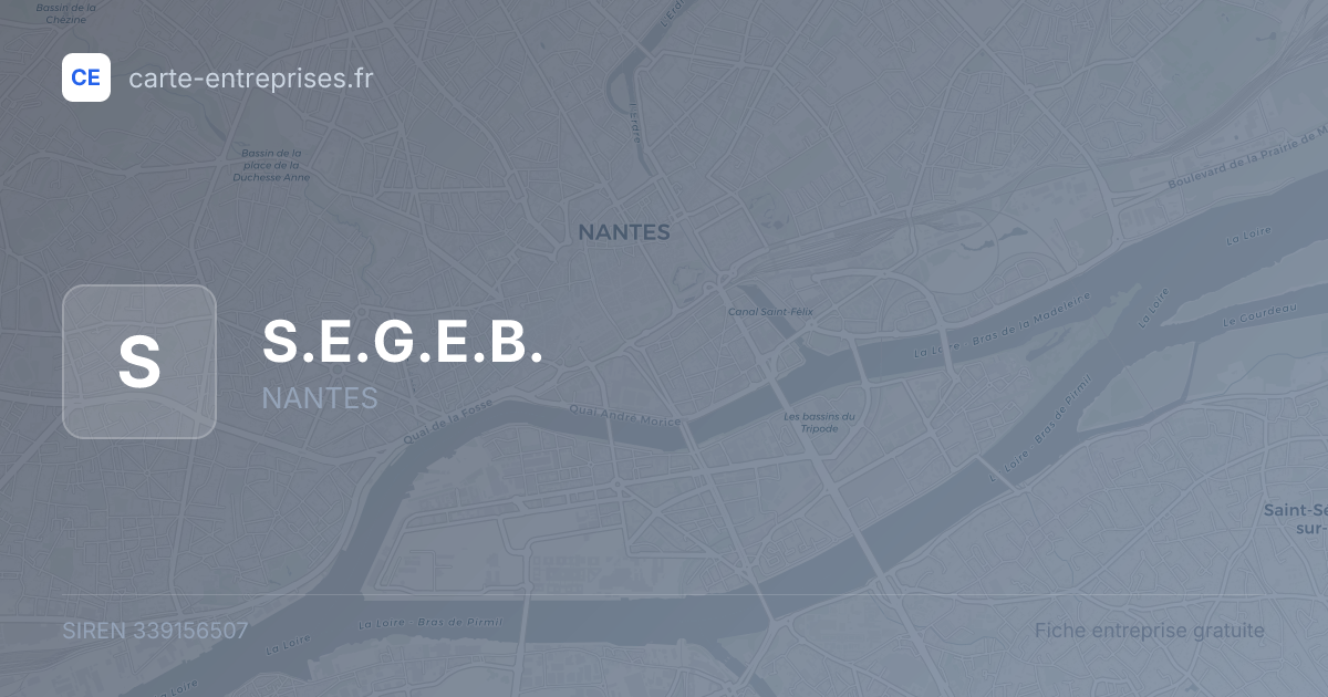 S.E.G.E.B. — 339156507 — fiche entreprise