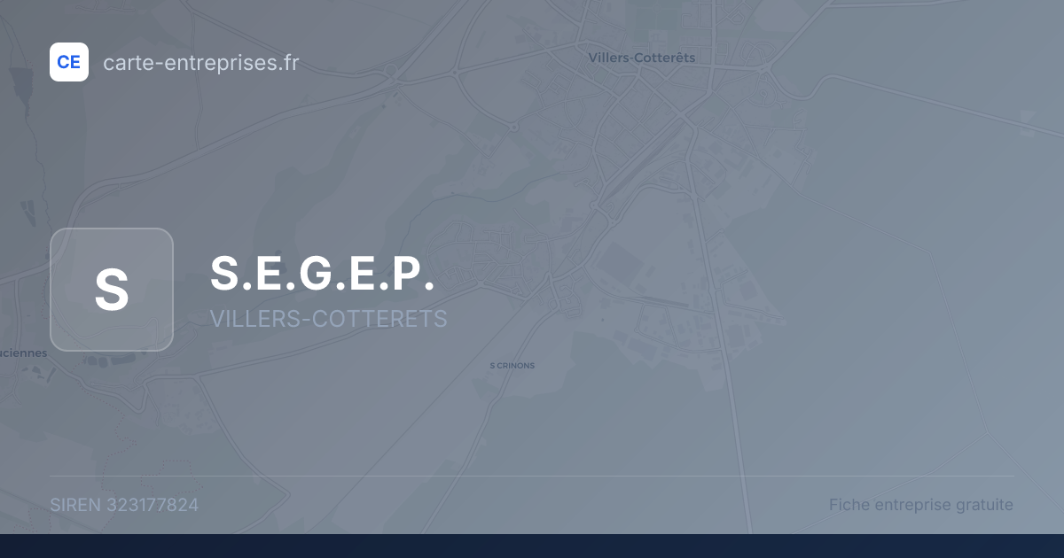 S.E.G.E.P. — 323177824 — fiche entreprise