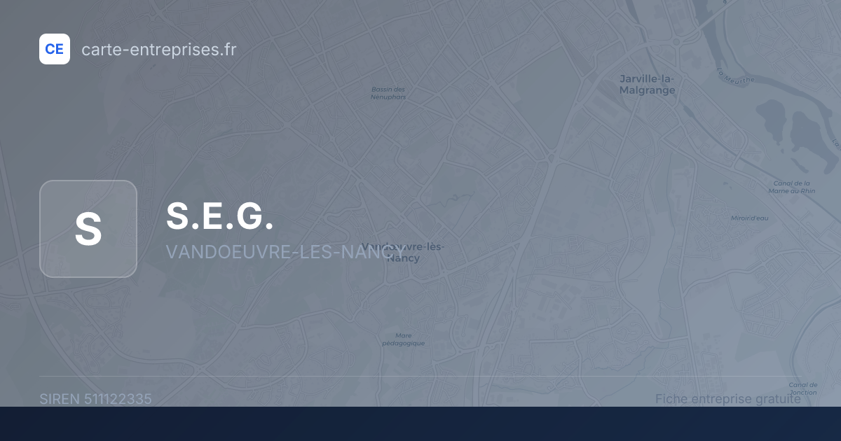 S.E.G. — 511122335 — fiche entreprise