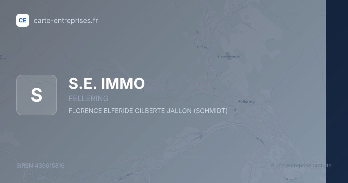 S.E. IMMO — 439615816 — fiche entreprise